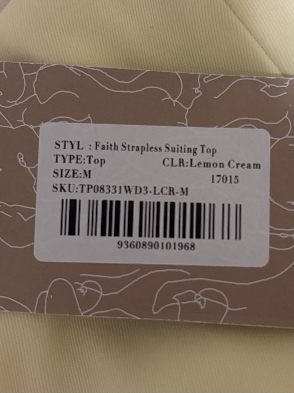 MESHKI STRAPLESS TOP - Picture 3 of 3